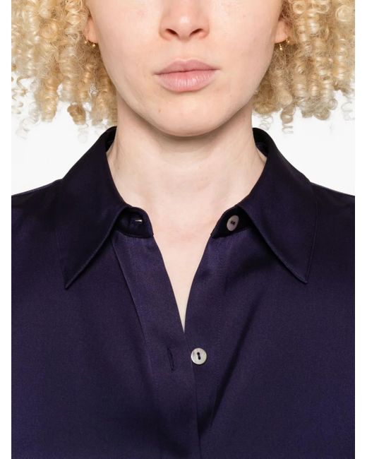 Camisa Con Botones Vince de color Blue