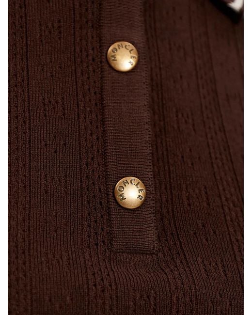 Polo Con Botones Moncler de color Brown