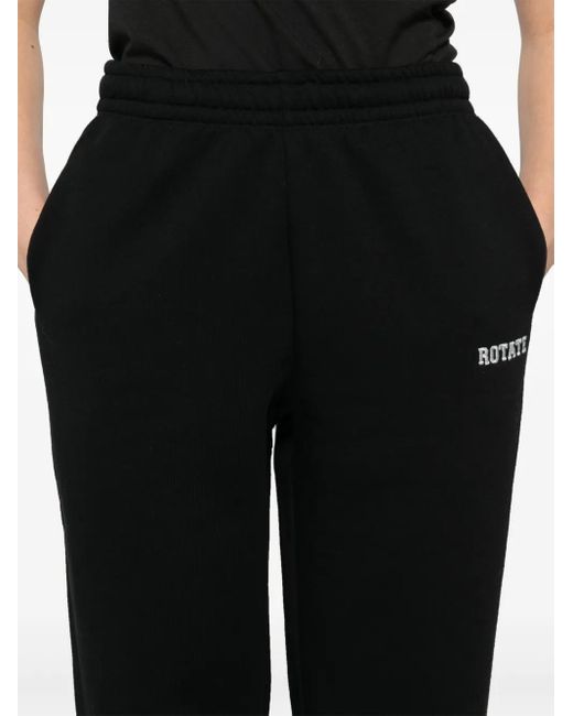 ROTATE BIRGER CHRISTENSEN Black Heavy Sweatpants