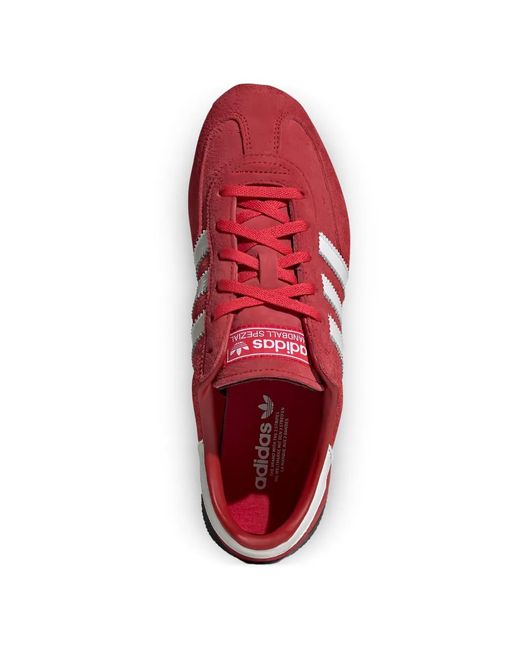 Adidas Red Spezial Three Stripes Sneakers