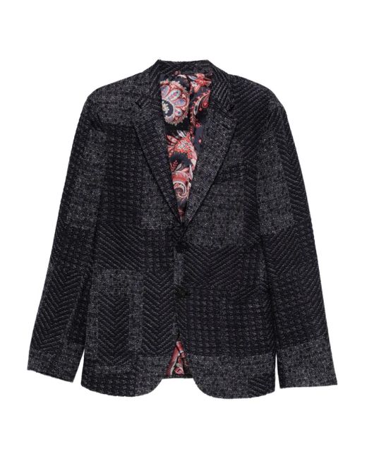 Etro Blue Paisley-Lined Jacket for men