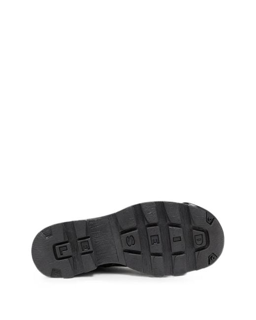 DIESEL Black D-Hammer Lace-Up Boots for men