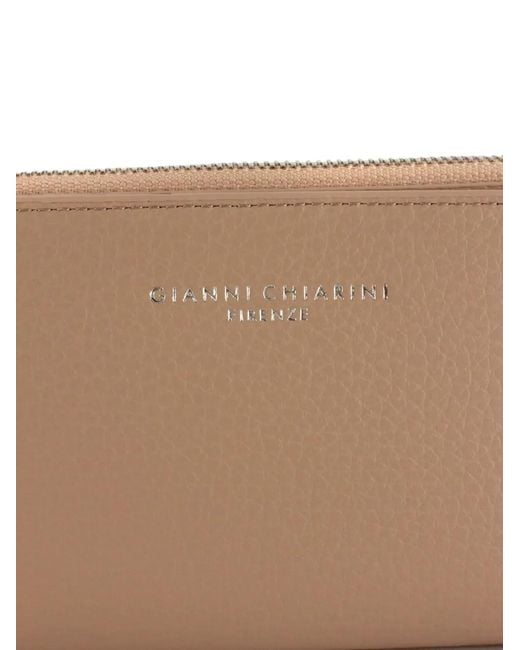 Gianni Chiarini Natural Hammered Zip Wallet