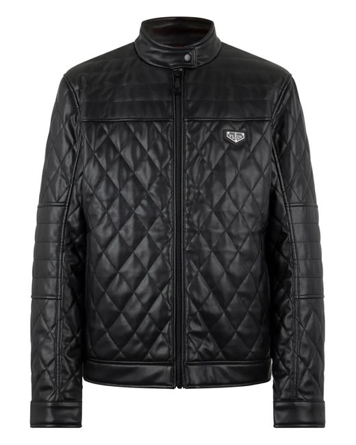 Philipp Plein Black Padded Zip-Up Jacket for men