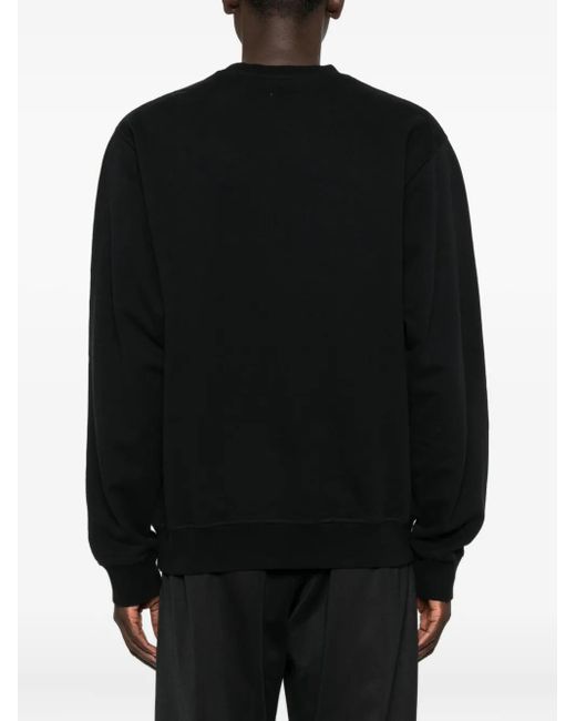 Arte' Black Logo-Print Sweatshirt for men