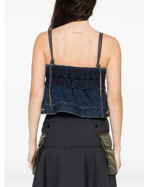 Sacai Denim Pullover in het Blue