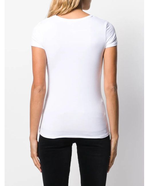 Majestic Filatures White Round Neck T-Shirt