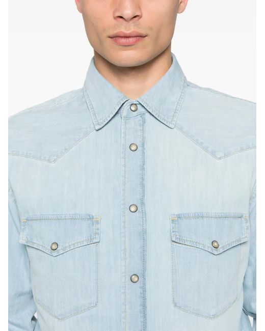 Camicia Western di Jacob Cohen in Blue da Uomo