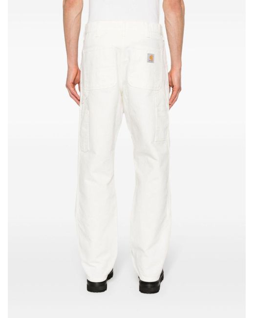 Carhartt White Pocket Detail Trousers for men