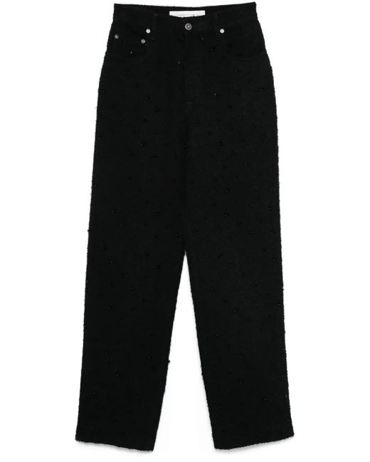 Golden Goose Deluxe Brand Black Crystal-Embellished Trousers