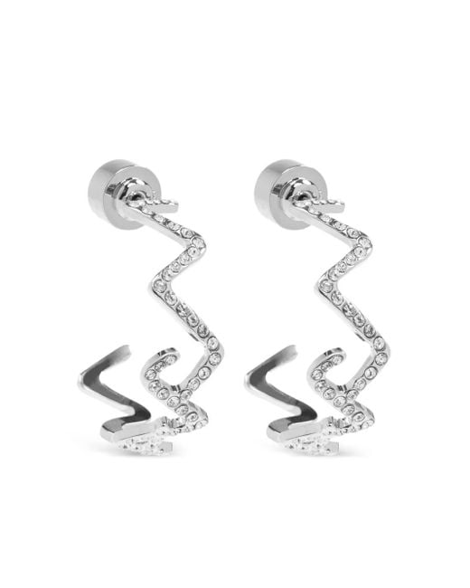Orecchini Pendenti Con Strass di Marni in White