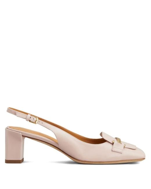 Tod's Pink Leather Heeled Pumps