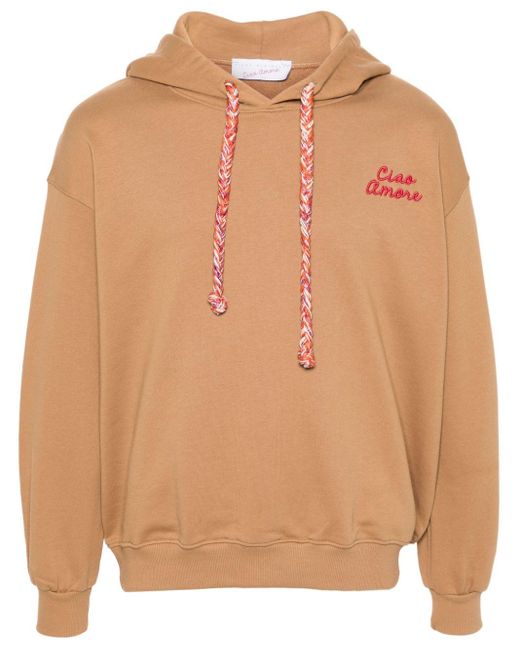Sudadera con bordado Ciao Amore y capucha Giada Benincasa de color Brown