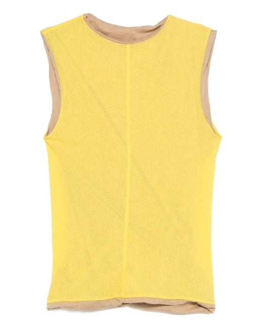 Sportmax Yellow Contrast Trim Top