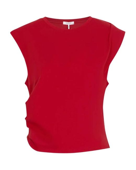 Camiseta Mica de manga corta Rag & Bone de color Red