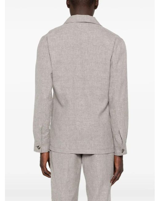 Tagliatore Gray Surchemise Boutonnée À Poche Poitrine for men