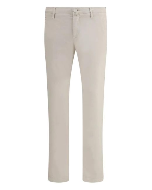 Jacob Cohen Katoenen Broek Met Knoopsluiting in het Gray voor heren