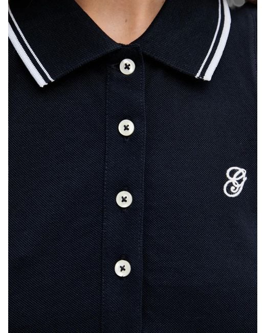 Gant Blue Sleeveless Polo Top