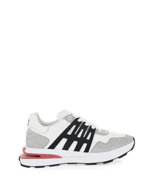 DSquared² White Slash Panelled Sneakers for men