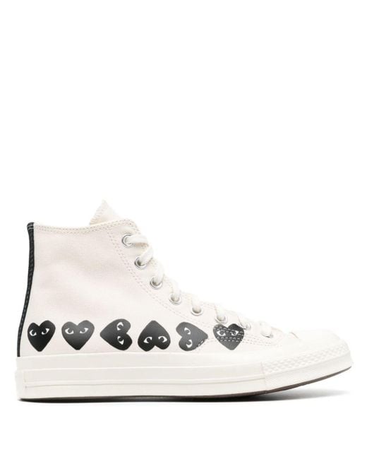 COMME DES GARÇONS PLAY White Chuck 70 Multi Heart Sneakers