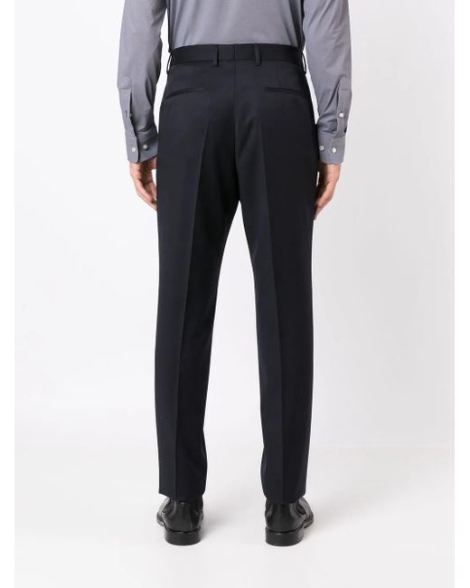 Boss Blue Straight-Leg Tailored Trousers for men
