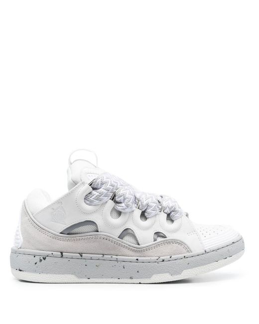 Lanvin Curb Sneakers in het White