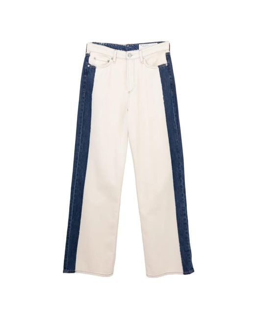 Vaqueros Rectos De Dos Tonos Rag & Bone de color White