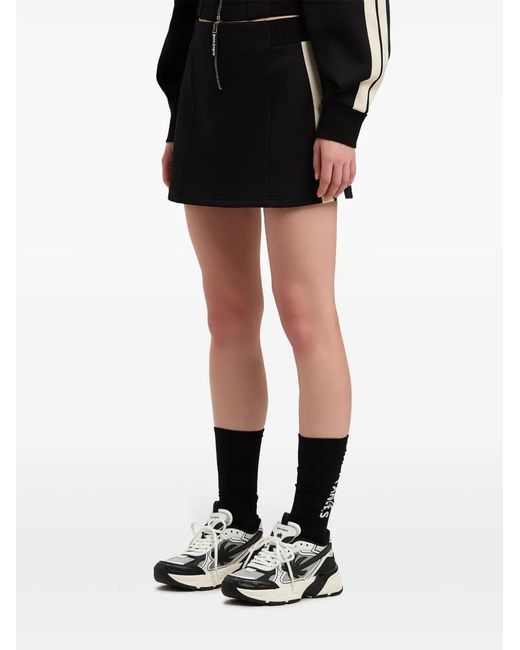 Palm Angels Black Side-Stripe Mini Skirt