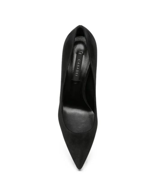 Casadei Black Pointed-Toe Pumps