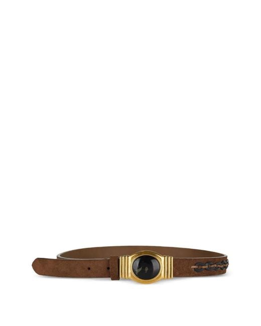 Etro White Oval-Buckle Belt