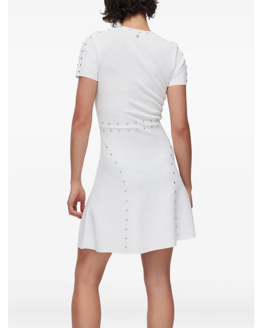 Liu Jo White Knit Dress With Studs
