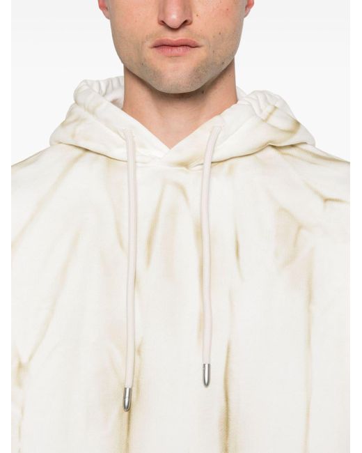 Sudadera con capucha y rayones estampados Emporio Armani de hombre de color Natural