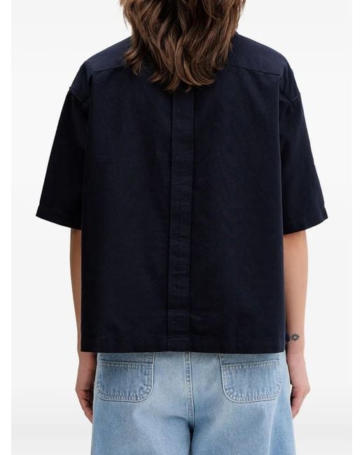 Fred Perry Blue Logo-Embroidered Shirt