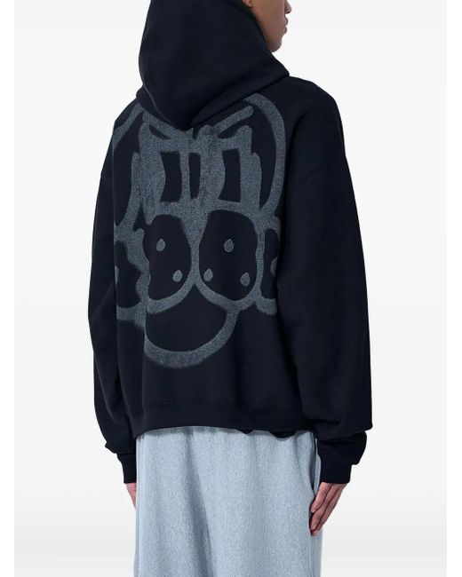 Chite' Blue Graphic-Print Hoodie for men
