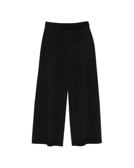 D.exterior Black Elasticated-Waist Trousers