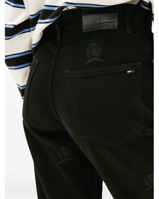 Tommy Hilfiger Black Patterned Trousers