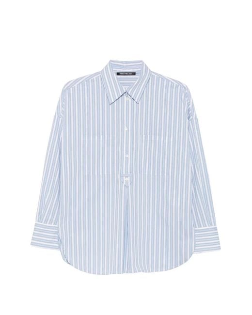 Pennyblack Blue Striped Long-Sleeve Blouse