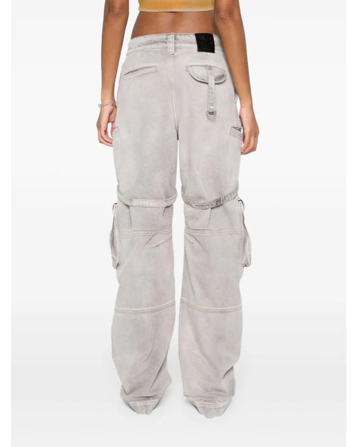 Off-White c/o Virgil Abloh Gray Oversized Cargo Jeans For