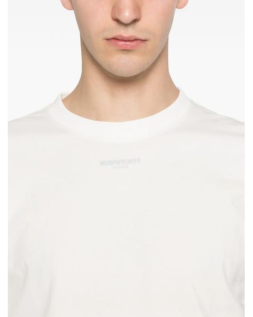 Murphy & Nye White Logo-Print Short-Sleeve T-Shirt for men