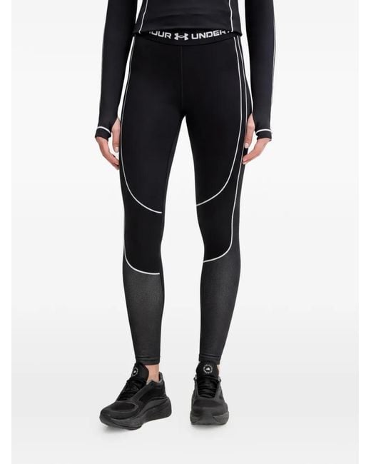 Under Armour Black Coldgear Logo-Waistband Leggings
