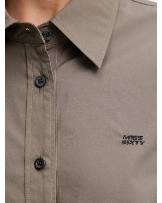 Miss Sixty Gray Button-Fastening Shirt