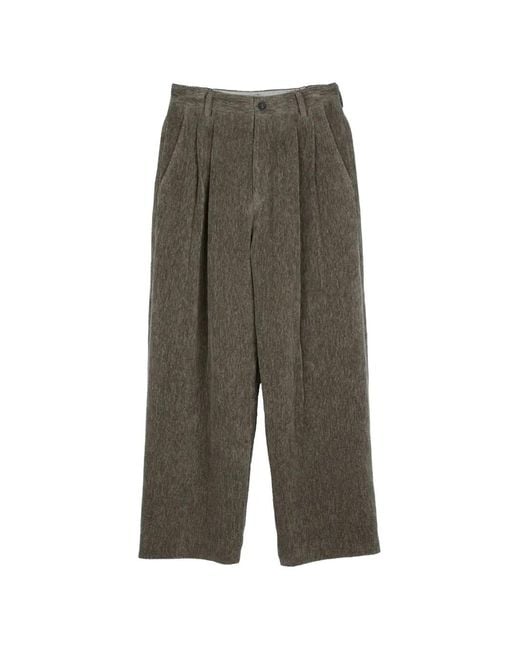 Ziggy Chen Green Chenille Cloth Straight-Leg Trousers for men