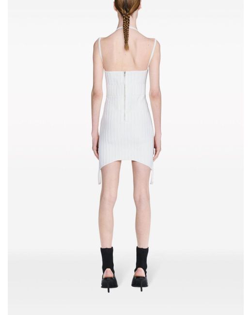 Dion Lee White Ventral Compact Corset Minidress