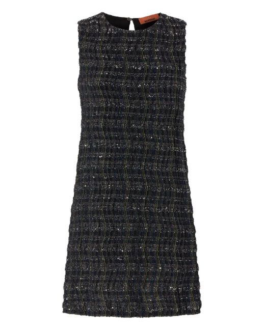 Missoni Black Embellished Tweed Mini Dress