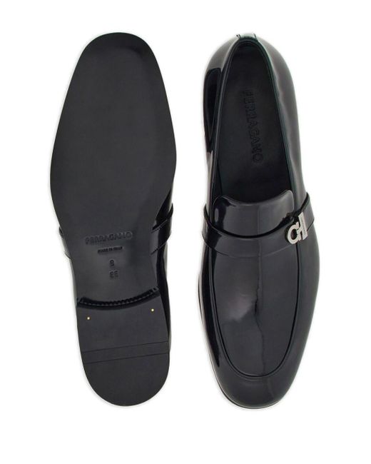 Ferragamo Gancini Loafer aus Lackleder in Black für Herren