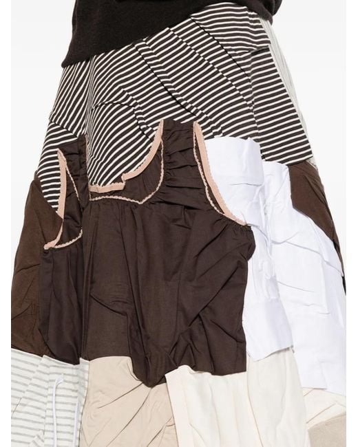 Moschino Midi-Rok Met Patchwork in het White