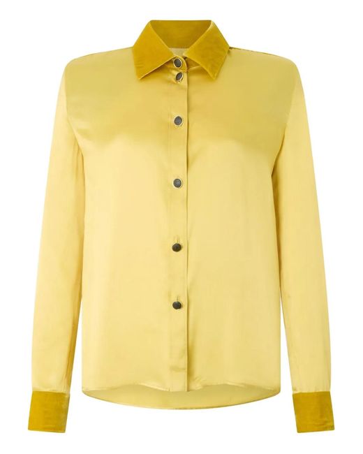 Camicia Con Inserti di Roberto Cavalli in Yellow