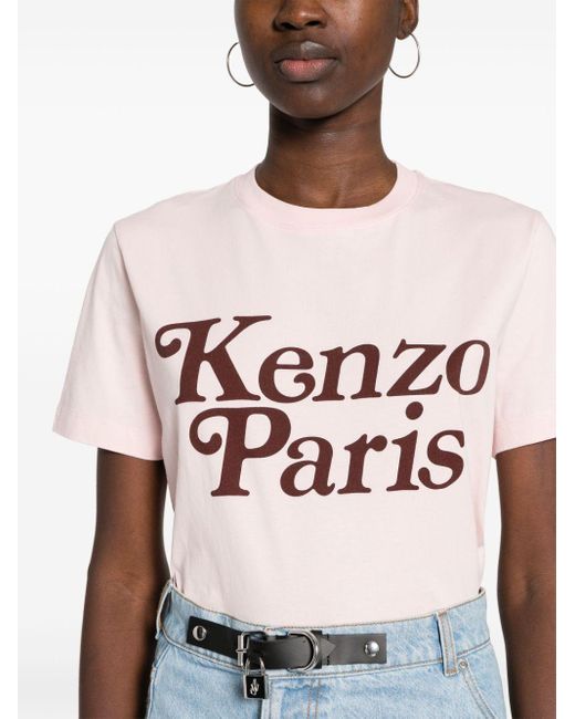 KENZO Pink X Verdy T-Shirt mit Logo-Print