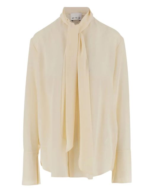 Blusa con detalle de lazo Sa Su Phi de color White