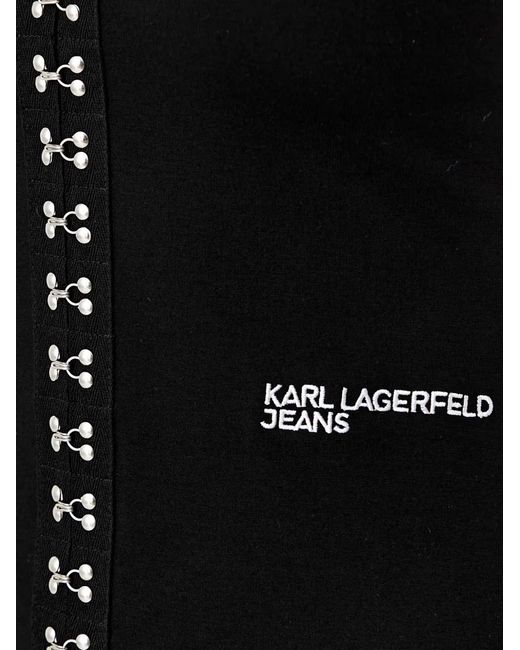 Karl Lagerfeld Black Hook-And-Eye Layered Mini Dress